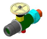 Разделитель сред. Общий вид. Разделитель сред. 3D - графика. Фонтанная арматура.