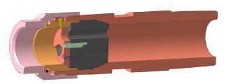 Кабельный ввод АФЭН 21-65-400М. В сечении Кабельный ввод АФЭН 21-65-400М. 3D сечение. Обуховская промышленная компания